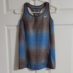 Nike Blue and Brown Tank Top